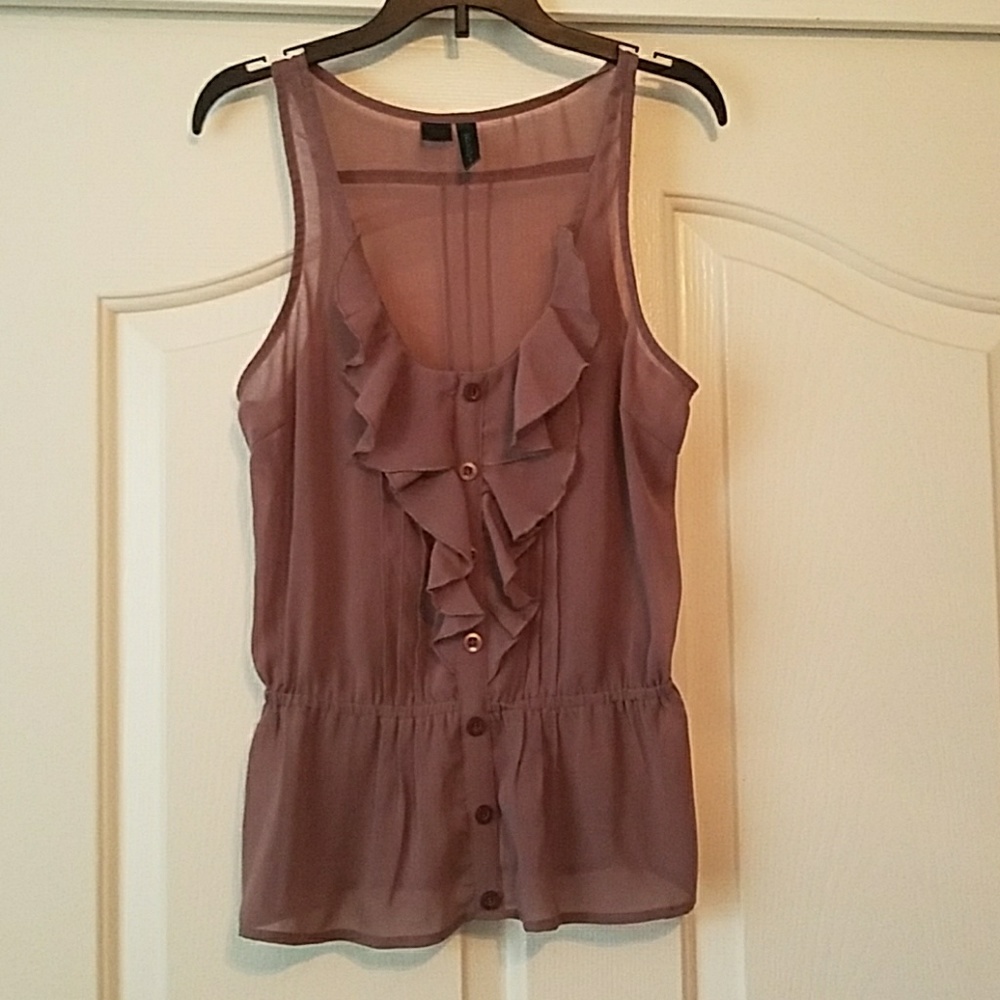 ruffled tank blouse